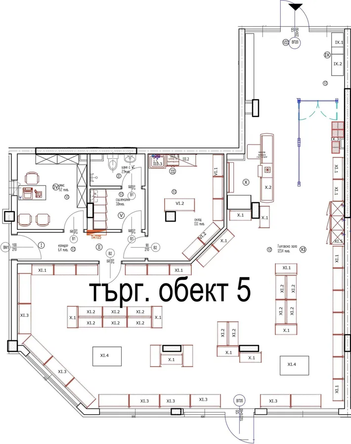 Чертеж на Търговски обект 5