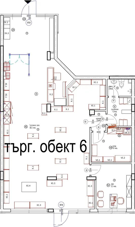 Чертеж на Търговски обект 6