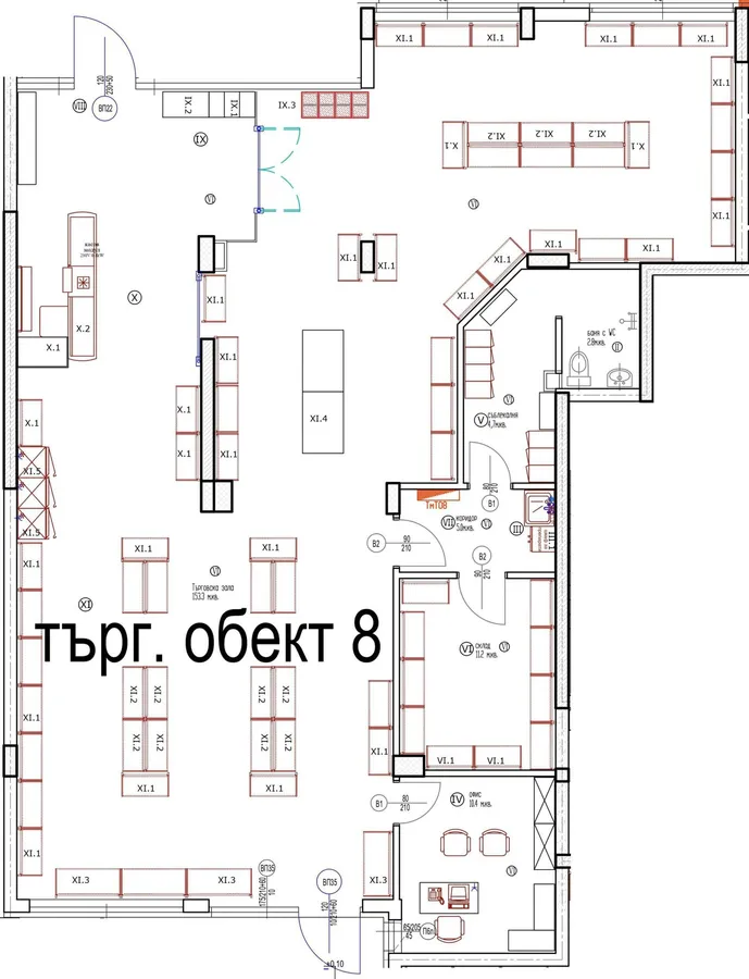 Чертеж на Търговски обект 8