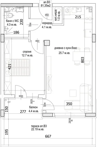 Апартамент В3 1