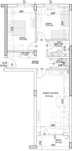 Апартамент В32 1